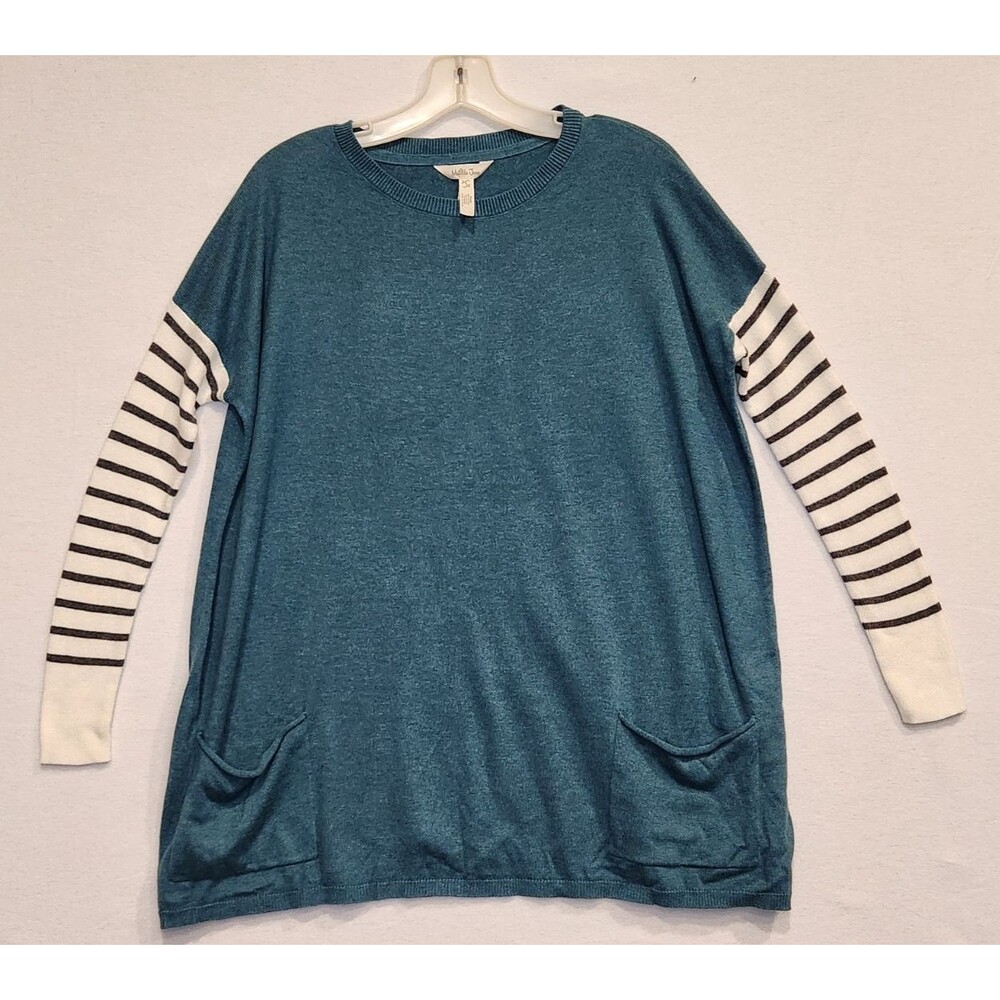 Matilda Jane Small Teal Corrie Pullover Sweater New Comfy Lagenlook